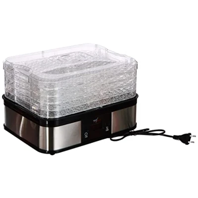 Afbeelding van Melchioni Family Babele Plus Digitale droogautomaat, voor fruit, groenten, vlees, kruiden, timer tot 48 uur, 5 in hoogte verstelbare en stapelbare planken, temperatuur 40 70 graden, 250 W