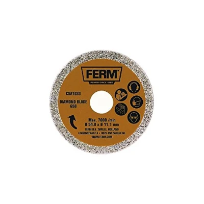 Afbeelding van FERM CSA1033 Diamant zaagblad Diameter: 54,8mm Asgat: 11,1mm G50 Precisie voor zagen van Keramiek Zoals Wand Vloer Tegels Universeel Zeer geschikt CSM1038 cirkelzaag Zaag diepte 12mm