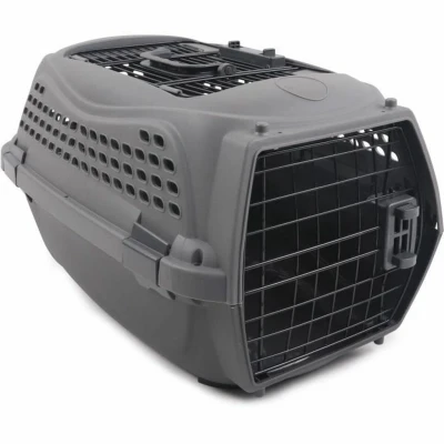 Afbeelding van Mpets Draagmand Eco Giro M Kat Donker Grijs Plastic