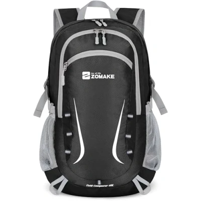Afbeelding van ZOMAKE Lichtgewicht Opvouwbare Rugzak 40L,Groot Lichte Waterdichte Wandelrugzak,Pakbare voor Dames En Heren,Outdoor Wandelen Camping Reizen(Purper)