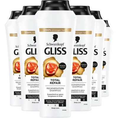 Afbeelding van 6x Gliss Total Repair Shampoo 250ml