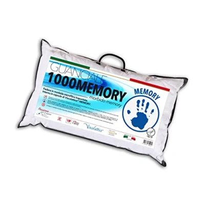 Afbeelding van V.I.P. VERY IMPORTANT PILLOW Kussen 1000 Memory 45 x 75, zeer ademend, zacht, met ultrasone gewatteerde kussensloop en vulling van geselecteerde chips visco elastisch, gemaakt in Italië