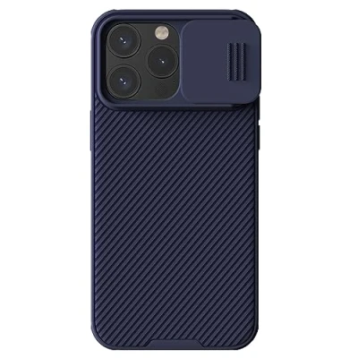 Afbeelding van Nillkin CamShield Hoesje voor de Apple iPhone 15 Pro Max Back Cover met Camera Slider Paars