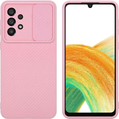 Afbeelding van Cadorabo Hoesje geschikt voor Samsung Galaxy A33 5G in Bonbon Roze Beschermhoes van flexibel TPU silicone Case Cover en met camerabescherming