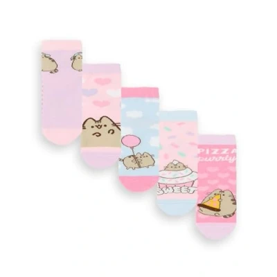 Afbeelding van Pusheen Meisjes Sokken 5 Stuks Kinderen veelkleurig schattig kat grafisch schoeisel Kitten Snack Attack Comfortabele Sokkenset Bundel Cartoon Cat Series Merchandise Gift