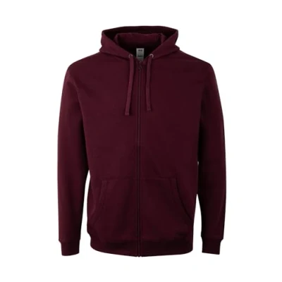 Afbeelding van Mukua SF270U Unisex sweatshirt met ritssluiting en capuchon, wijnrood maat 3XL, Wijn, 3XL