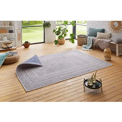 Afbeelding van Binnen &amp; Buiten Vloerkleed Retro Blauw 120x170 Cm