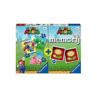 Afbeelding van Ravensburger Memory® Multipack Super Mario, 48 kaarten + 3 kinderpuzzel, 25/36/49 stukjes, 4+ jaar