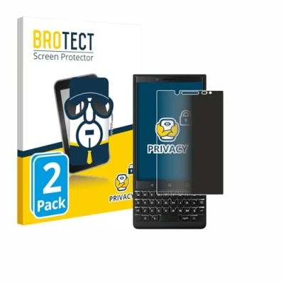 Afbeelding van BROTECT privacy screenprotector voor BlackBerry Key2 (Dual Sim) Folie Beschermfolie Blauwlichtfilter (2 Stuks)