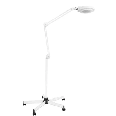 Afbeelding van vergrootlamp glas met voet cosmetische lamp LED draaibare arm staande loep verlichting, 5 dioptrie