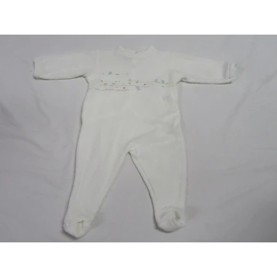Afbeelding van petit bateau , pyjama, eponge unie wit 68 6 maand