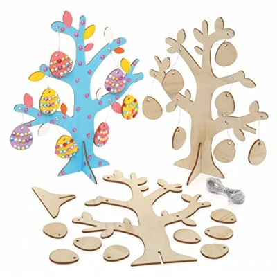 Afbeelding van Baker Ross AX756 Paasei Houten Boom Sets Pakket Van 2, Paasknutselset Voor Kinderen, Ideaal Kinder Kunst &amp; Knutsels Project