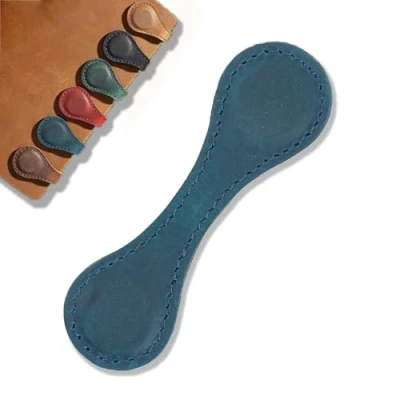 Afbeelding van personalized magnetic leather bookmark, bookmark for reading, gift family or friends, book lovers, men/women, page holder (Color