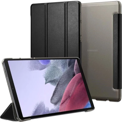 Afbeelding van Samsung Galaxy Tab A7 Lite Hoes: Spigen Smart Fold Bookcase Zwart Kunstleder Tablet Hoezen