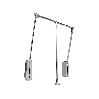 Afbeelding van Emuca Hang uittrekbare garderobestanglift wandmontage, 600 830, Verchroomd, Staal en Plastic, 1 vn