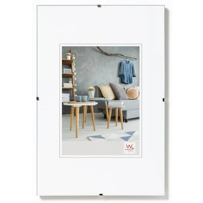 Afbeelding van walther design fotolijst ontspiegeld glas 15 x 20 cm frameloze schilderijhouder RB520A
