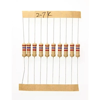 Afbeelding van HUABAN 100 Stuks 1 Watts 1W 2K7 Ohm 5% Carbon Film Weerstand