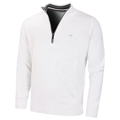 Afbeelding van Calvin Klein Golf Heren Katoenen Trui Wit L