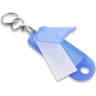 Afbeelding van Openklapbare sleutellabels blauw 60x22mm 100 stuks