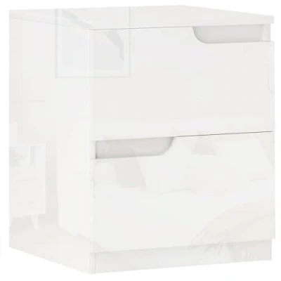 Afbeelding van HOMCOM Nachtschrank Spanplatte 40L x 40B 48H cm Hochglanzweiß