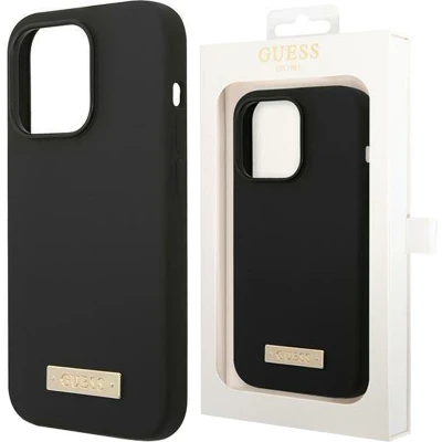 Afbeelding van Guess GUHMP13XSPLK iPhone 13 Pro Max 6.7 zwart/zwart hardcase siliconen logoplaat MagSafe