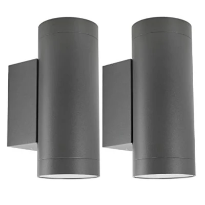 Afbeelding van Klighten GU10 Wandlamp Buitenlamp voor buiten, aluminium, IP65, waterdicht, zonder lampen, donkergrijs, Lichtbron niet inbegrepen