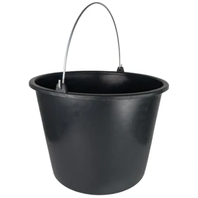 Afbeelding van Bouwemmer 20 liter emmer wateremmer mortelemmer zwart 1 stuk