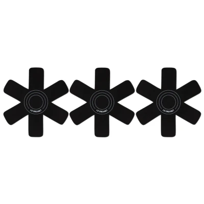 Afbeelding van Le Creuset Pannenbeschermer Zwart 3 stuks