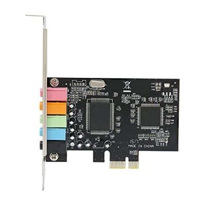 Afbeelding van PCIe geluidskaart, Geluidskaart 6 Kanalen Stereo Desktop Audiosignaalconversie Hardware met Driver cd voor Windows 7/Vista/XP 32/64‑bit