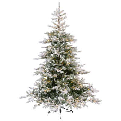 Afbeelding van Everlands Grandis Fir Prelit Snowy Groen Kerstboom Ø132xH180 cm 400 Led