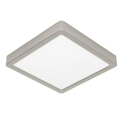 Afbeelding van EGLO LED plafondlamp Fueva 6, vierkante plafonnière, opbouwlamp van metaal in zilver en wit kunststof, plafondverlichting warm koud wit, lamp plafond 22x22 cm