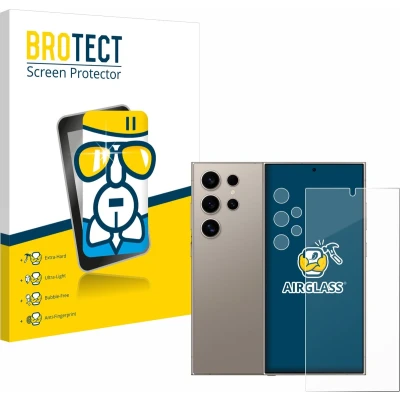 Afbeelding van BROTECT Screenprotector voor Samsung Galaxy S24 Ultra (case friendly) (Voor+Camera) Folie Beschermfolie Beschermglas transparant