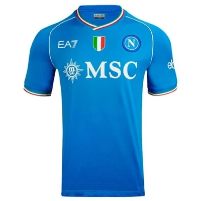 Afbeelding van SSC NAPOLI Race shirt, EA7, driekleurig wapen, technische stof, Dry Touch, 2023/2024