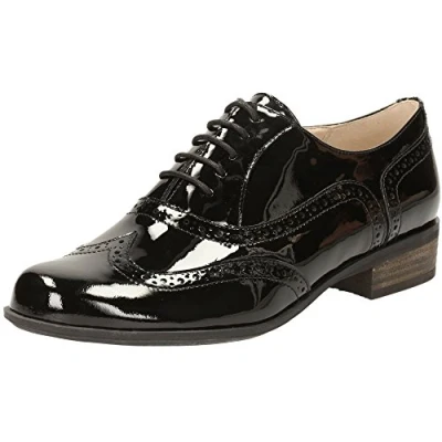 Afbeelding van Clarks Hamble OAK Veterschoenen, Dames, Maat: 39.5, Black Leer