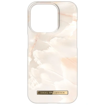 Afbeelding van Apple iPhone 15 Pro Hoesje Kunststof iDeal of Sweden Hardcase/Backcover Rose Pearl Marble Telefoonhoesje