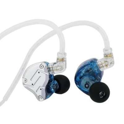 Afbeelding van Linsoul KZ ZS10 Pro, 4BA+1DD 5 Driver in Ear Monitor, HiFi bedrade oordopjes, Oordopjes voor gamers, Hybride IEM koptelefoon met roestvrij stalen front, 2 Pin afneembare kabel(Blauw,Zonder Mic)