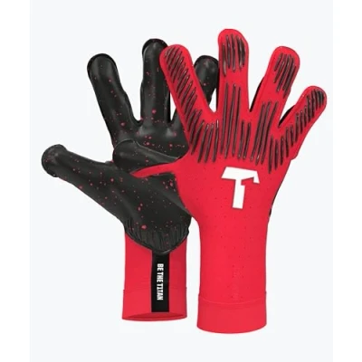 Afbeelding van T1TAN Rebel 2.0 Solar Red keepershandschoenen Voetbal zonder vingerbescherming maat 9