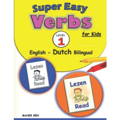 Afbeelding van Super Easy Verbs for Kids: Dutch English Bilingual Level 1: Made Workbook A Fun and Guide to Learning Kids Fast Track