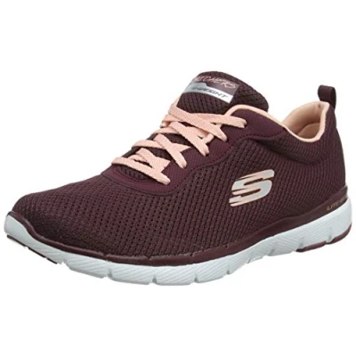 Afbeelding van Skechers FLEX APPEAL 3.0 FIRST INSIGHT dames Trainers Low Top , Rode Bourgondische Mesh Roze Trim Bupk, 37.5 EU