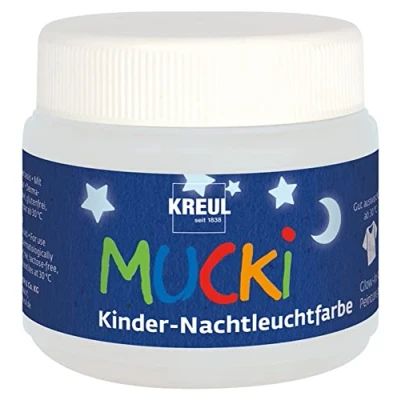 Afbeelding van MUCKI Glow in the Dark Vingerverf 150ml Dermatologisch getest, parabenenvrij, glutenvrij, lactosevrij, veganistisch