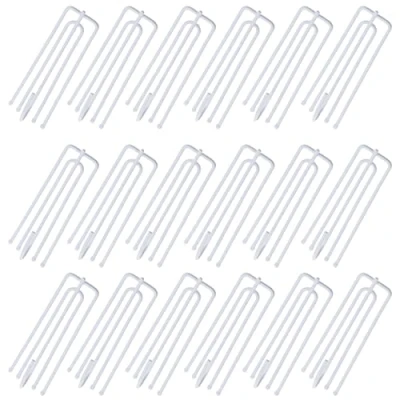 Afbeelding van 60PCS Gordijnhaken Metalen Pinch Pleat Header Tape Pins Heavy Duty Gordijn Diepe Prong Haken voor Raam Deur Badkamer Wit 69,5x23,5 mm