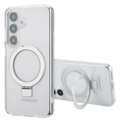 Afbeelding van Samsung Galaxy S25 MagSafe Hoesje Kunststof Accezz Hardcase/Backcover Transparant Telefoonhoesje Shockproof/Valbescherming