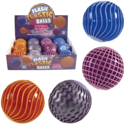 Afbeelding van 12 bouncing ball 6 cm. met licht 4340