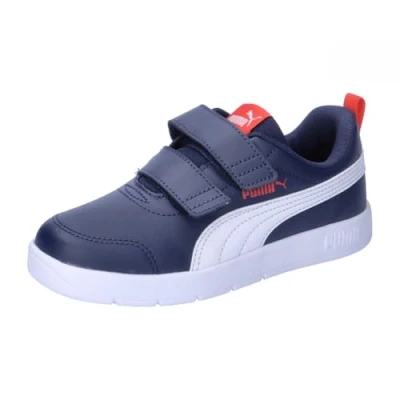 Afbeelding van PUMA Uniseks kinderen Courtflex V3 V PS Sneakers, Navy Wit Rood, 33 EU