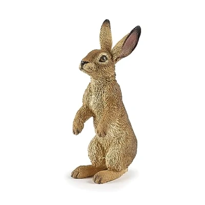 Afbeelding van Papo Handgeschilderde Figuurtjes Wild Dierenrijk Staande haas 50202 Verzamelbaar voor kinderen Geschikt jongens en meisjes Vanaf 3 jaar