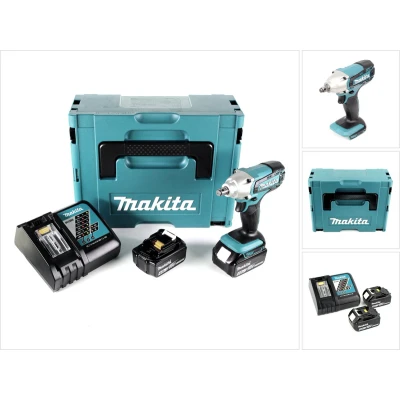 Afbeelding van Makita DTW 190 RMJ 18V Li Ion accu slagmoersleutel in Makpac met 2x BL 1840 B 4.0 Ah LED display, 1x DC 18 RC snellader