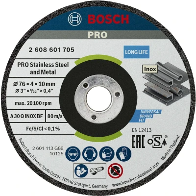 Afbeelding van Bosch Accessoires Slijpschijf Expert for INOX 2 delig x 76 4 10 mm 2608601705
