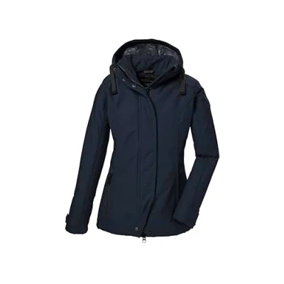 Afbeelding van G.I.G.A. DX Dames Softshell Jacket/Outdoor Jcake met afritsbare capuchon GW 23 WMN SFTSHLL JCKT, donker navy, 36, 42211 000