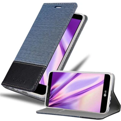 Afbeelding van Cadorabo Hoesje geschikt voor LG STYLUS 2 in DONKERBLAUW ZWART Beschermhoes met magnetische sluiting, standfunctie en kaartvakje Book Case Cover Etui