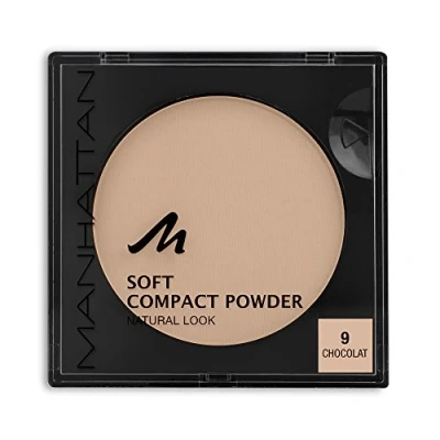 Afbeelding van Manhattan Soft compact Powder, licht poeder met poederdons voor een matte, egale teint, kleur Chocolat 9, 1 x 9 g